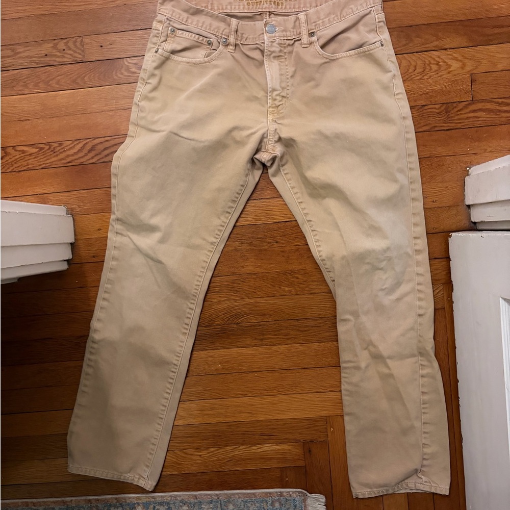 American Eagle Outfitters Men's Slim Straight Tan Jeans